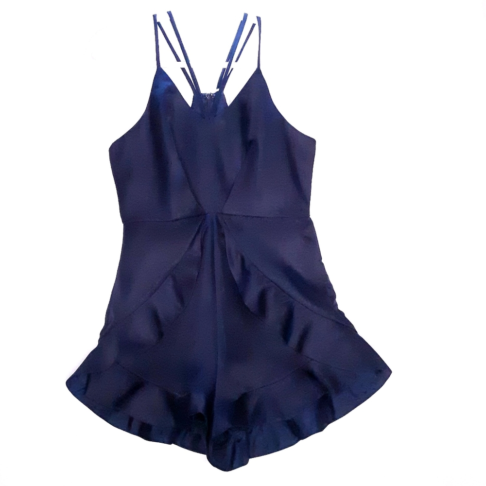 💎L'Atiste Ruffle Spaghetti Strap Romper - Picture 2 of 10